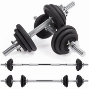 20 kg Adjustable Dumbbell-to-Barbell Weight Set