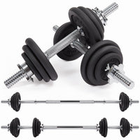 20 kg Adjustable Dumbbell-to-Barbell Weight Set