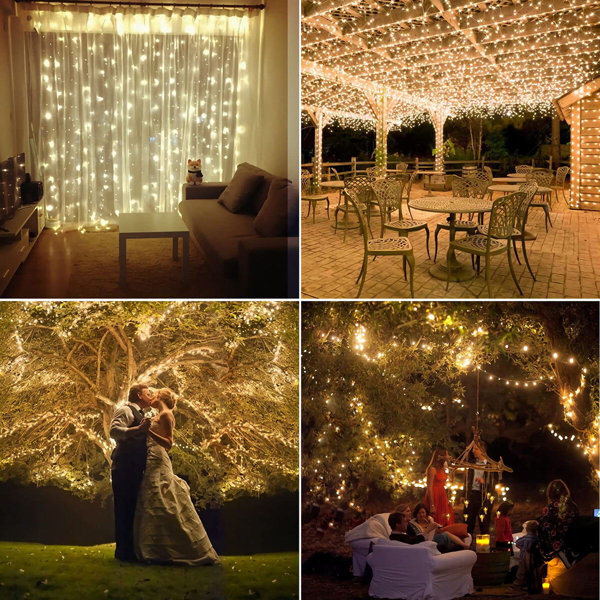 20m Solar Fairy Lights with 200 LEDs – 2 Pack