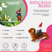 Gnome & Dachshund Garden Statue