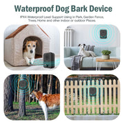 Stop Dog Barking Device, Automatic Anti Barking Devices for Dogs 33 FT, Ultrasonic Rechargeable Waterproof Dog Barking Control Deterrent Stopper Dog Training Tool Indoor/Outdoor Safe for Most Dogs
