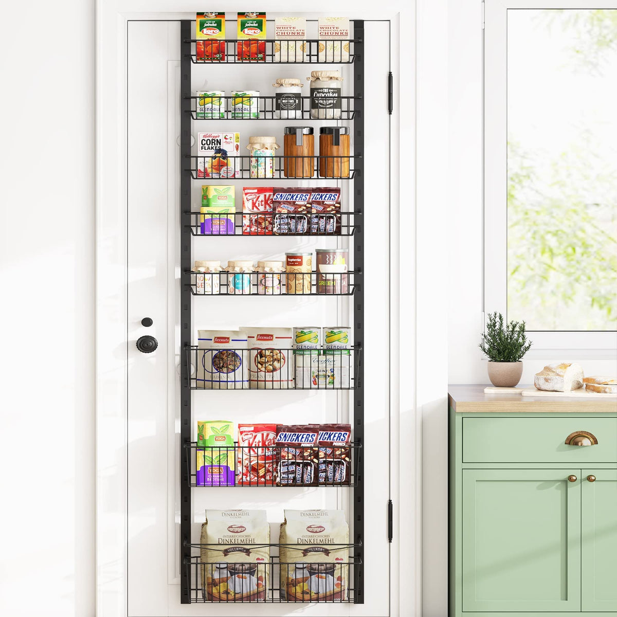 8-Tier Adjustable Over-Door Pantry Organiser
