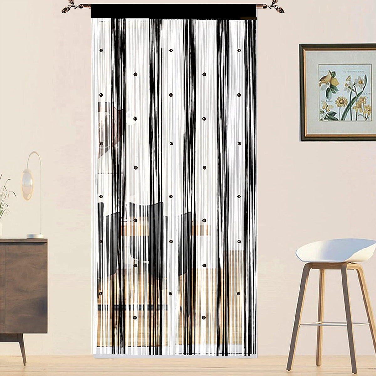 99 × 201 cm Beaded String Door Curtain – 10 Colours