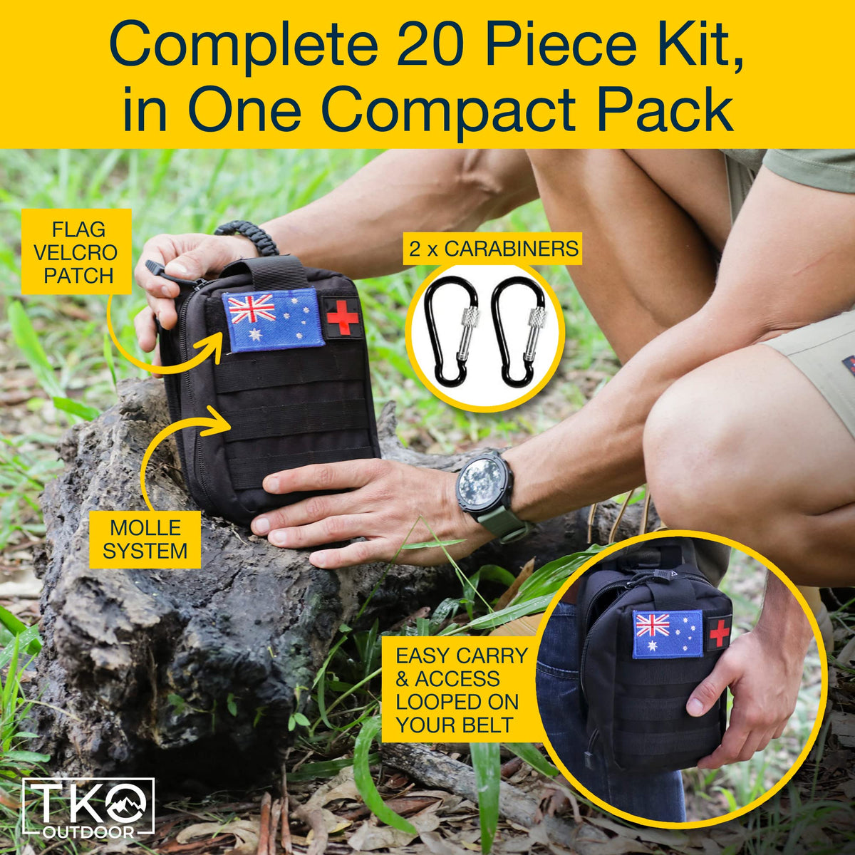 20-in-1 Outdoor Survival & First-Aid Kit