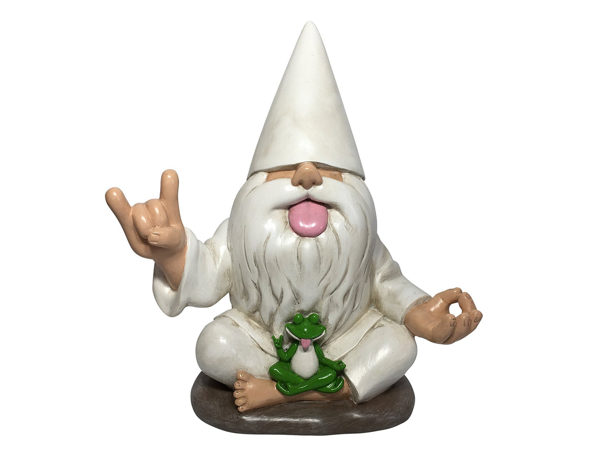 Rocker Gnome George with Zen Frog