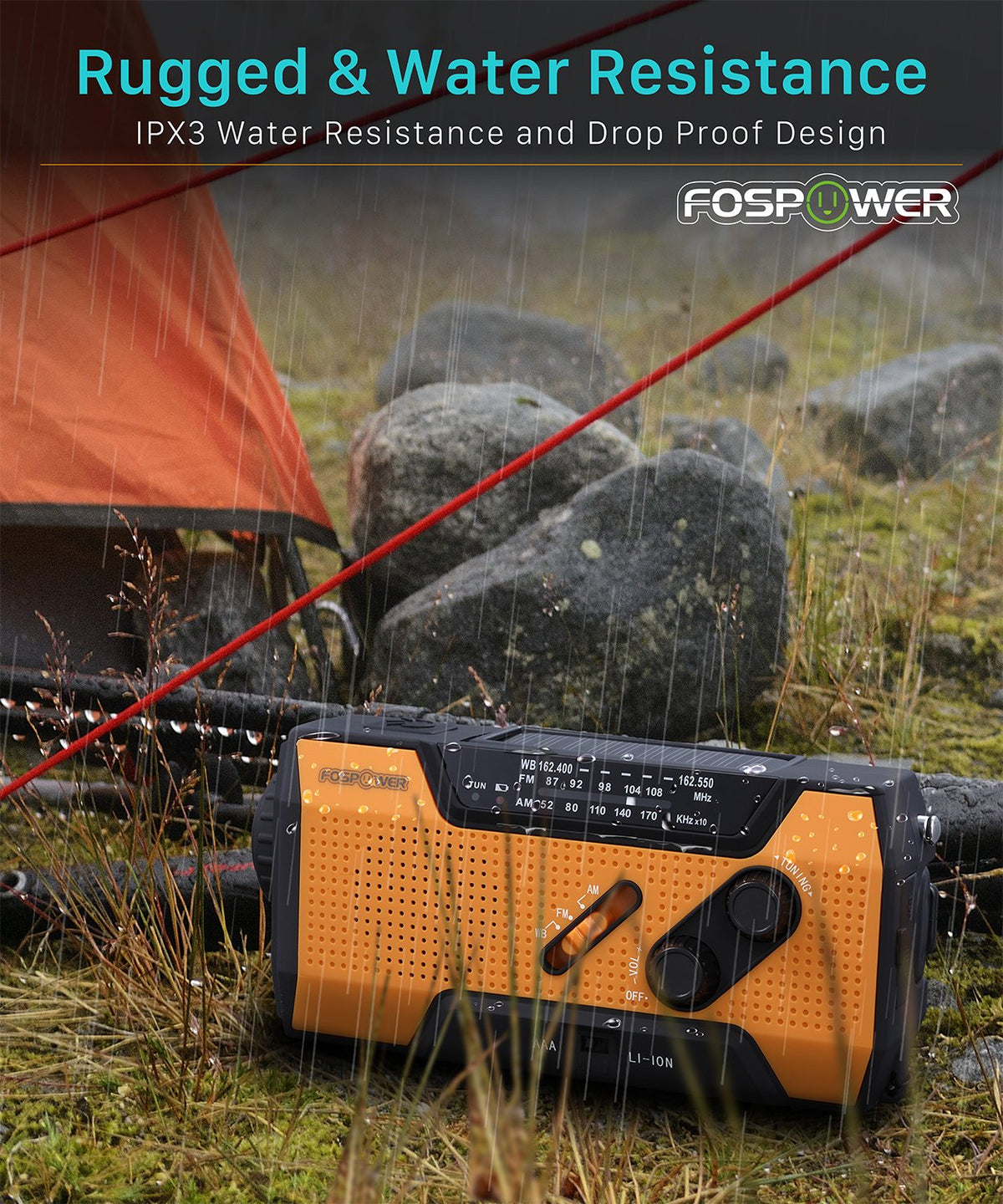 Emergency Solar Hand Crank Portable Radio