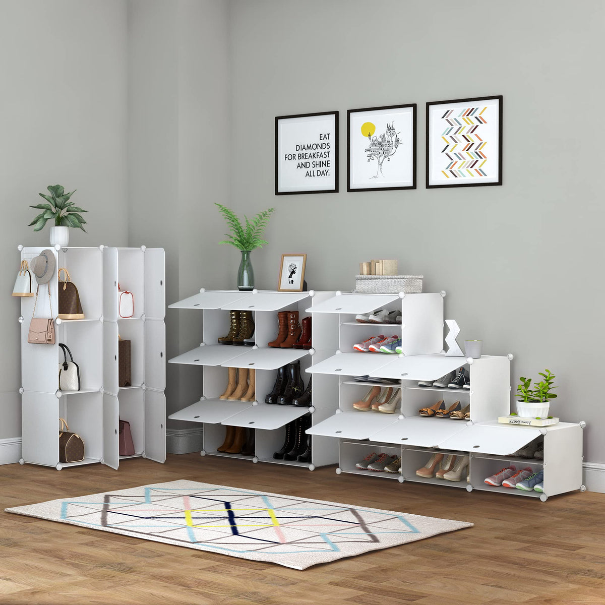 5-Tier Modular Shoe Cabinet – Up to 20 Pairs