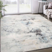 200 × 250 cm Grey Abstract Medium-Pile Area Rug