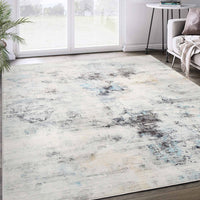 200 × 250 cm Grey Abstract Medium-Pile Area Rug