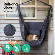 Grey 2-Cushion Hammock Chair – Up to 120 kg