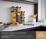 Airtight Food Storage Container Set - 7 PC Set - Chalkboard Labels & Marker - Kitchen & Pantry Containers - BPA-Free - Clear Plastic Canisters with Improved Durable Lids