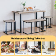 4-Piece Counter-Height Dining Set – Oak Grey
