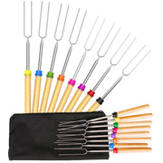 Marshmallow Roasting Stick, Splaks Marshmallow 8 Roasting Sticks 32 Inch Telescoping Extendable Roasting Sticks for BBQ Camping Campfire Grill Outdoor(Pack of 8 Sticks)