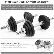 20 kg Adjustable Dumbbell-to-Barbell Weight Set