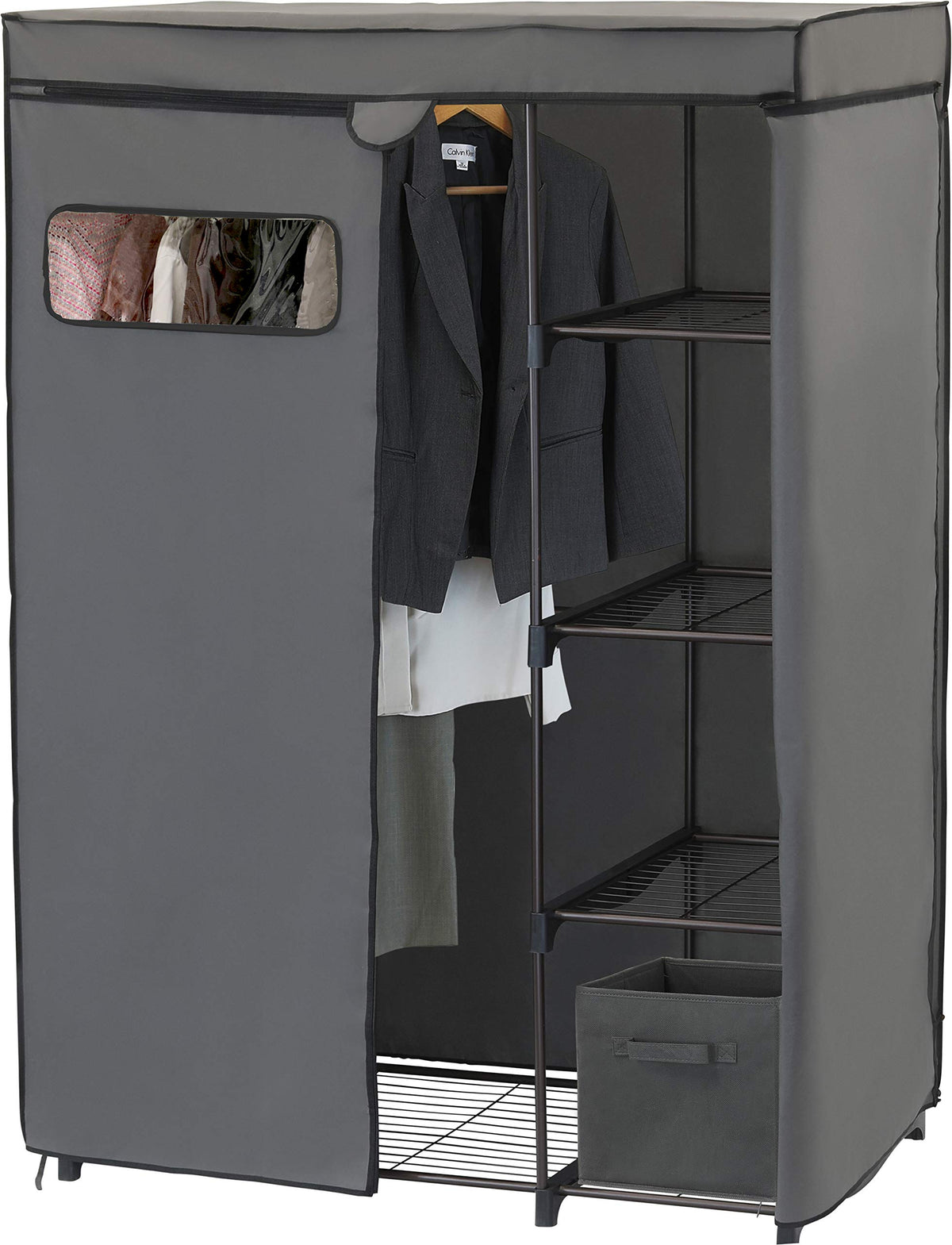SIMPLE HOUSEWARE Covered Portable Wardrobe – 116.8cm