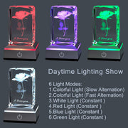 ‘I Love You’ 3D Crystal Rose Colour-Changing LED Lamp