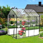2-Tier Walk-In Greenhouse with PVC Cover