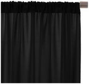 10 feet x 8 feet Polyester Backdrop Drapes Curtains Panels with Rod Pockets - Wedding Ceremony Party Home Window Decorations - Black (DRAPE-5X8-BLACK)