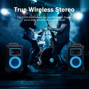 JYX 10-Inch Karaoke Party Speaker with 2 Wireless Microphones