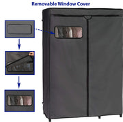SIMPLE HOUSEWARE Covered Portable Wardrobe – 116.8cm