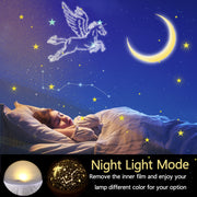 Rotating LED Star Projector Night Light with Music & Remote