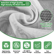 4-Pack Drawstring Fruit & Plant Protection Mesh Bags – 3.5 × 2.3 ft