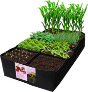 128-Gallon 8-Section Fabric Raised Garden Bed