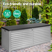 Gardeon Outdoor Storage Box Bench Seat Lockable Garden Deck Toy Tool Sheds 390L