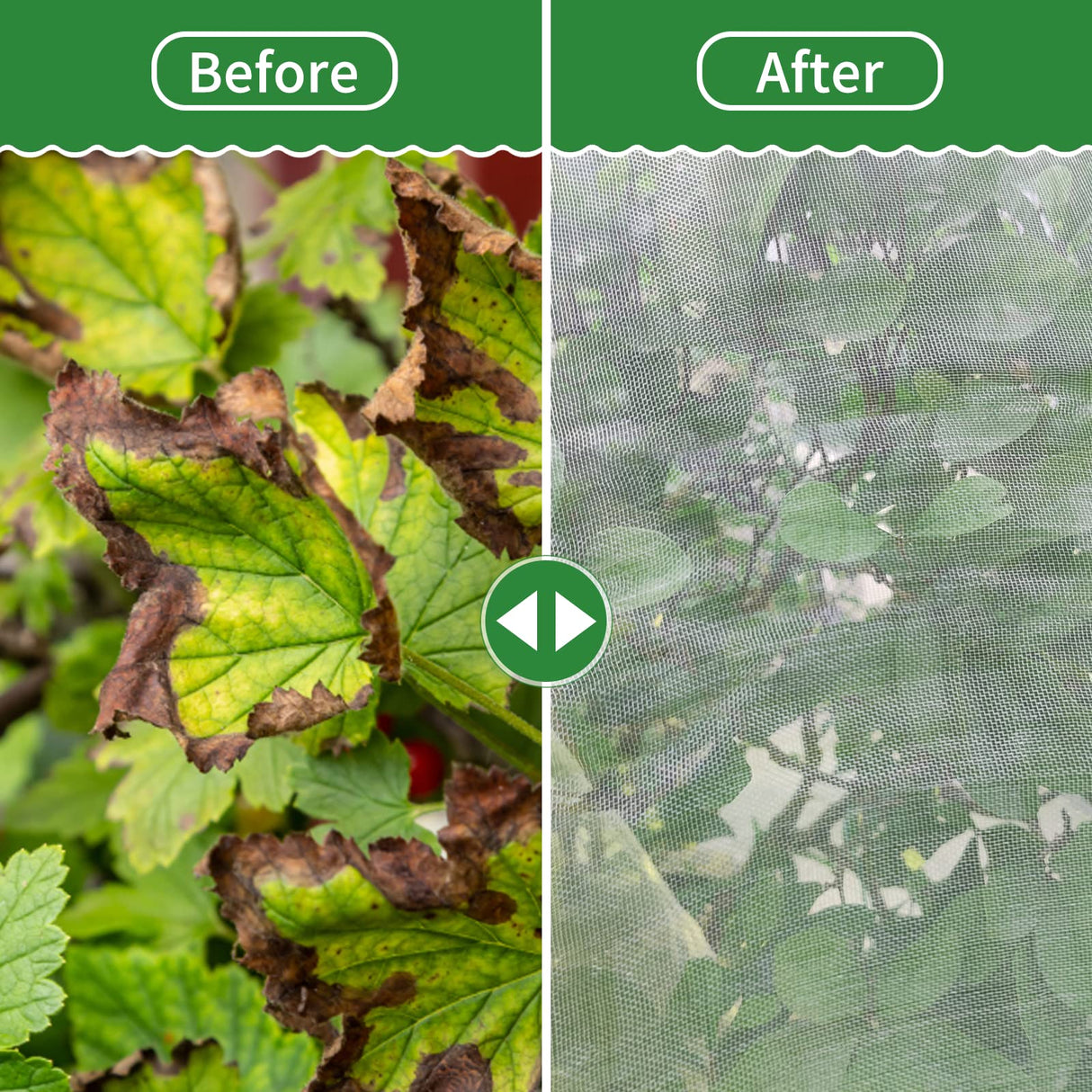 4 Pack Fruit Protection Bags with Drawstring, Garden Netting Plant Covers, 3.5 Ft x 2.3 Ft Perfect for Tomato Netting Cover Garden Plant Barrier Netting Bags for Vegetables Fruits Flower