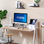 FITUEYES Clear Tempered-Glass Monitor Riser – 38.5cm
