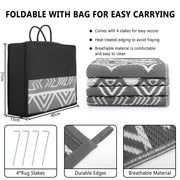 150 × 240 cm Reversible Outdoor Patio & Camping Rug