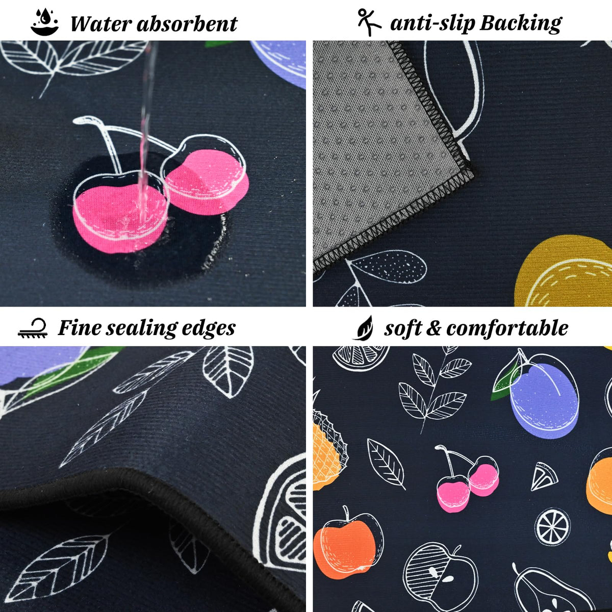 2-Piece Washable Kitchen Mat Set – 40 × 60 & 40 × 120 cm