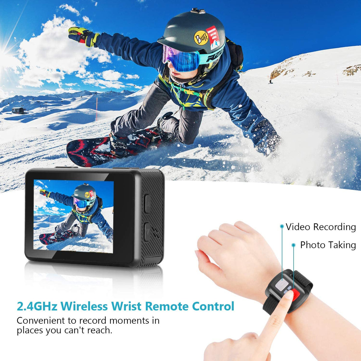 4K WiFi Sports Action Camera + Accessories Set