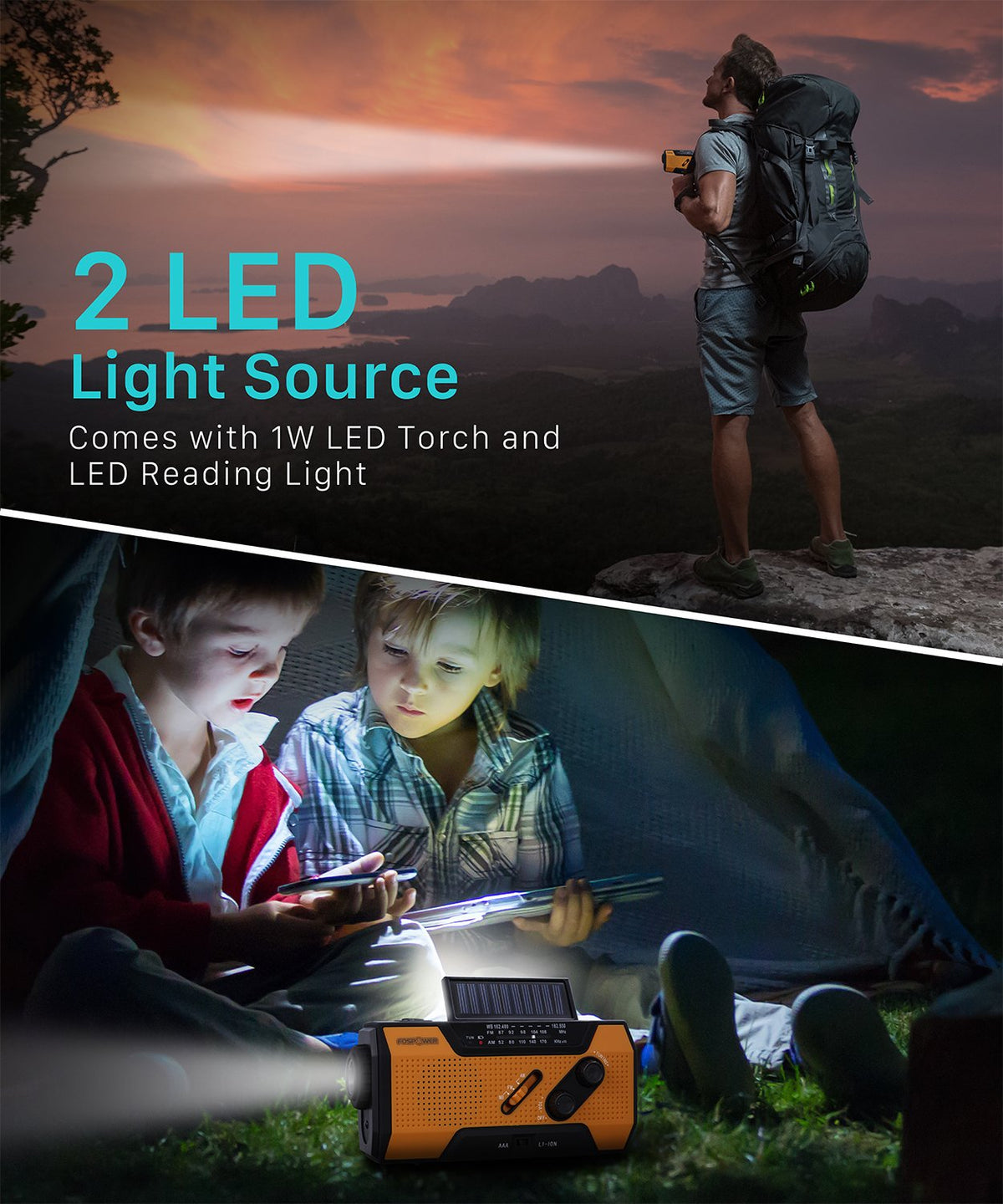 Emergency Solar Hand Crank Portable Radio