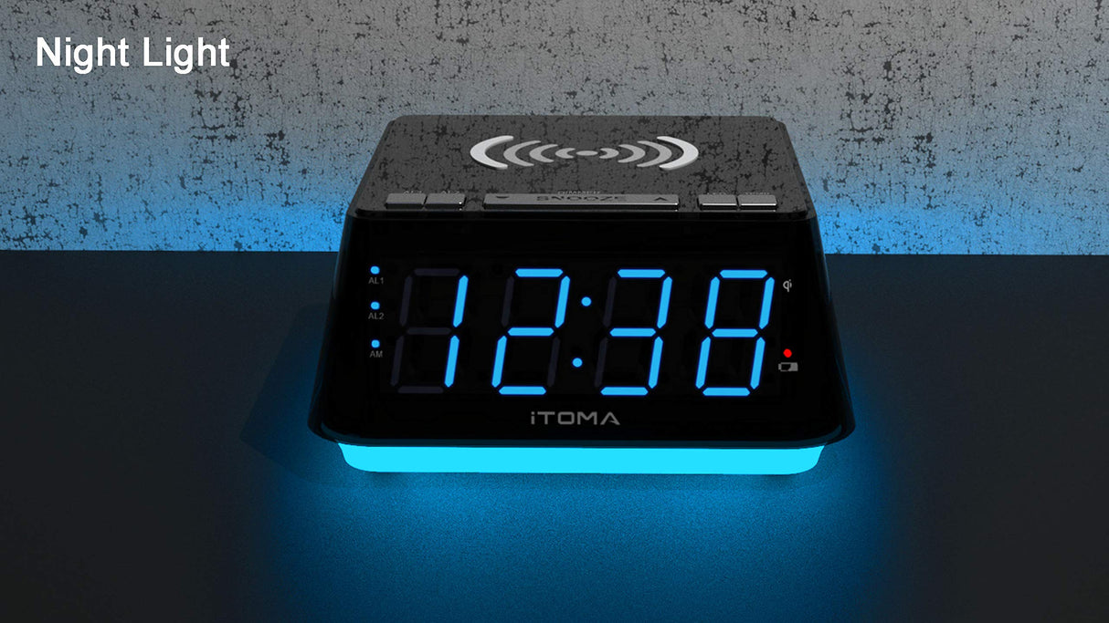 Wireless Phone Charging Alarm Clock