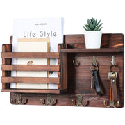 Mail Holder for Wall Mail Organizer with Key Hooks