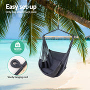 Grey 2-Cushion Hammock Chair – Up to 120 kg