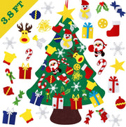 DIY Felt Christmas Tree with 30 Detachable Ornaments