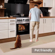 Kitchen Floor Mats, Sink Kitchen Absorbent Rugs and Mats, Non-Skid Kitchen Mat, Standing Mat Washable (44X75cm (17"x29"), Oats)