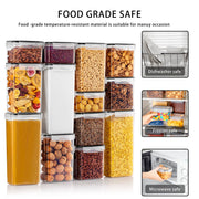 16 Pieces Airtight Food Storage Containers Set for Kitchen & Organisation - Pantry Storage Organiser, Cereal Storage Containers with 100% Leak-Proof Lids Ideal for Dry and Wet Food