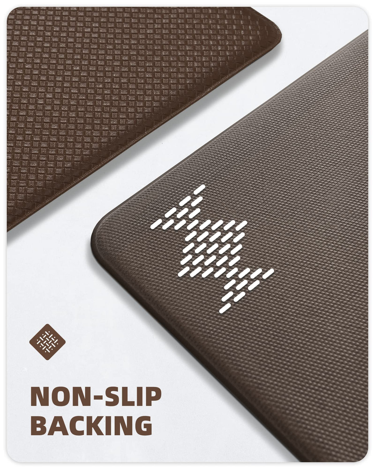 2-Piece 9 mm Waterproof Kitchen Mat Set with Grippers
