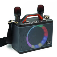 WINBRIDGE T8 Portable Karaoke Speaker with 2 Wireless Microphones