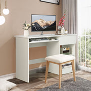 Computer Desk with Drawer, Keyboard Tray & Shelves