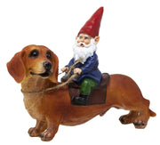 Gnome & Dachshund Garden Statue