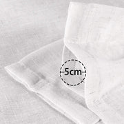 White Semi-Sheer Linen-Blend Curtains – 132 × 243cm, Pair
