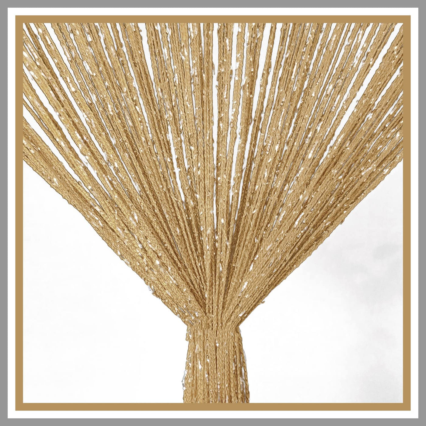 100 × 200 cm Champagne String Curtains – 2 Panels
