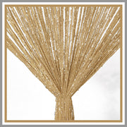 100 × 200 cm Champagne String Curtains – 2 Panels