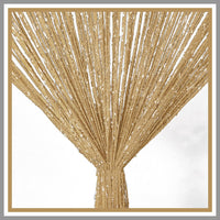 100 × 200 cm Champagne String Curtains – 2 Panels