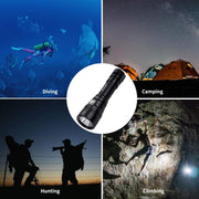 Dive Torch Max 2000 Lumen Dive Flashlight, IPX8 Waterproof Scuba Diving Torch, Submarine Flashlight with Luminus SST40 LED, Professional Snorkeling Light for Under Water Deep Sea Cave(5000K)