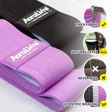 Aoralivre Fabric Resistance Bands 2 Pack